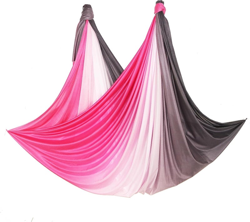 wellsem Aerial Yoga Hammock Aerial Pilates Silk Yoga Swing Set Inversion Equipment include daisy Chain, Pose Guide 5.5 yards - Image 3